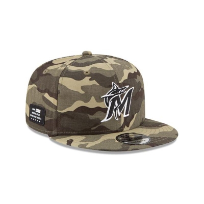 Sapca New Era Miami Marlins MLB Armed Forces Weekend 9FIFTY Snapback - Verzi